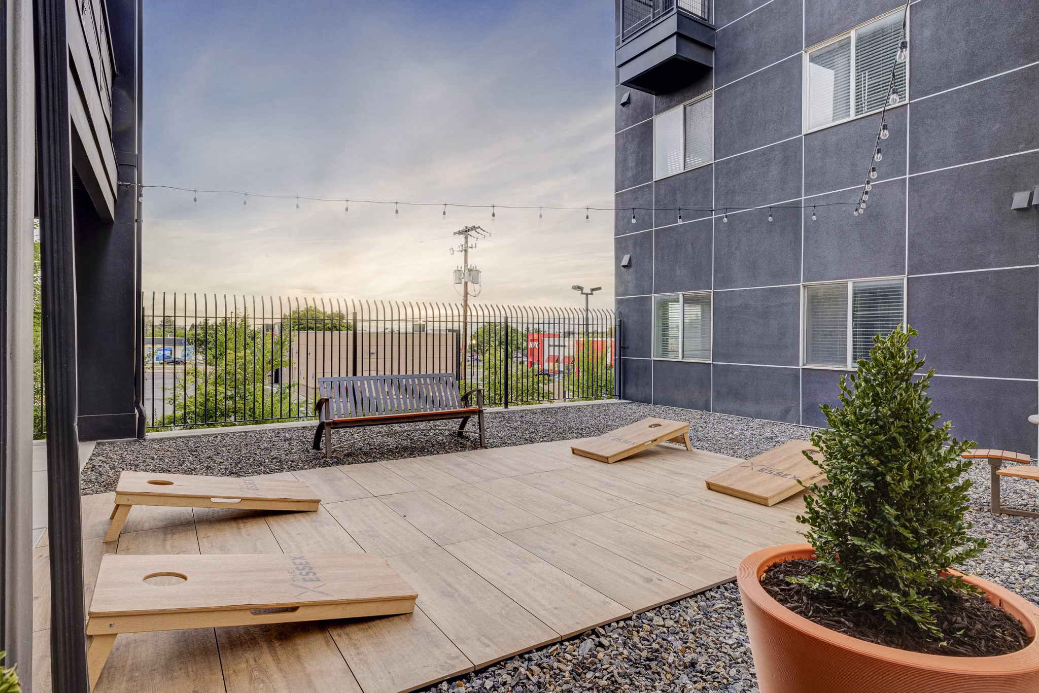 recreational area at The Essex Apartments 
