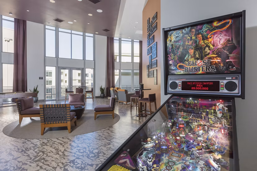Clubhouse featuring modern design and comfortable seating at The Standard Apartments
