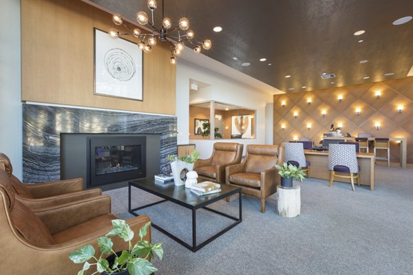 Clubhouse with modern design and comfortable seating at The Standard Apartments