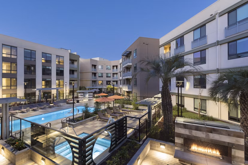 Resort-style pool at The Standard Apartments, luxury living in an amenity-rich community