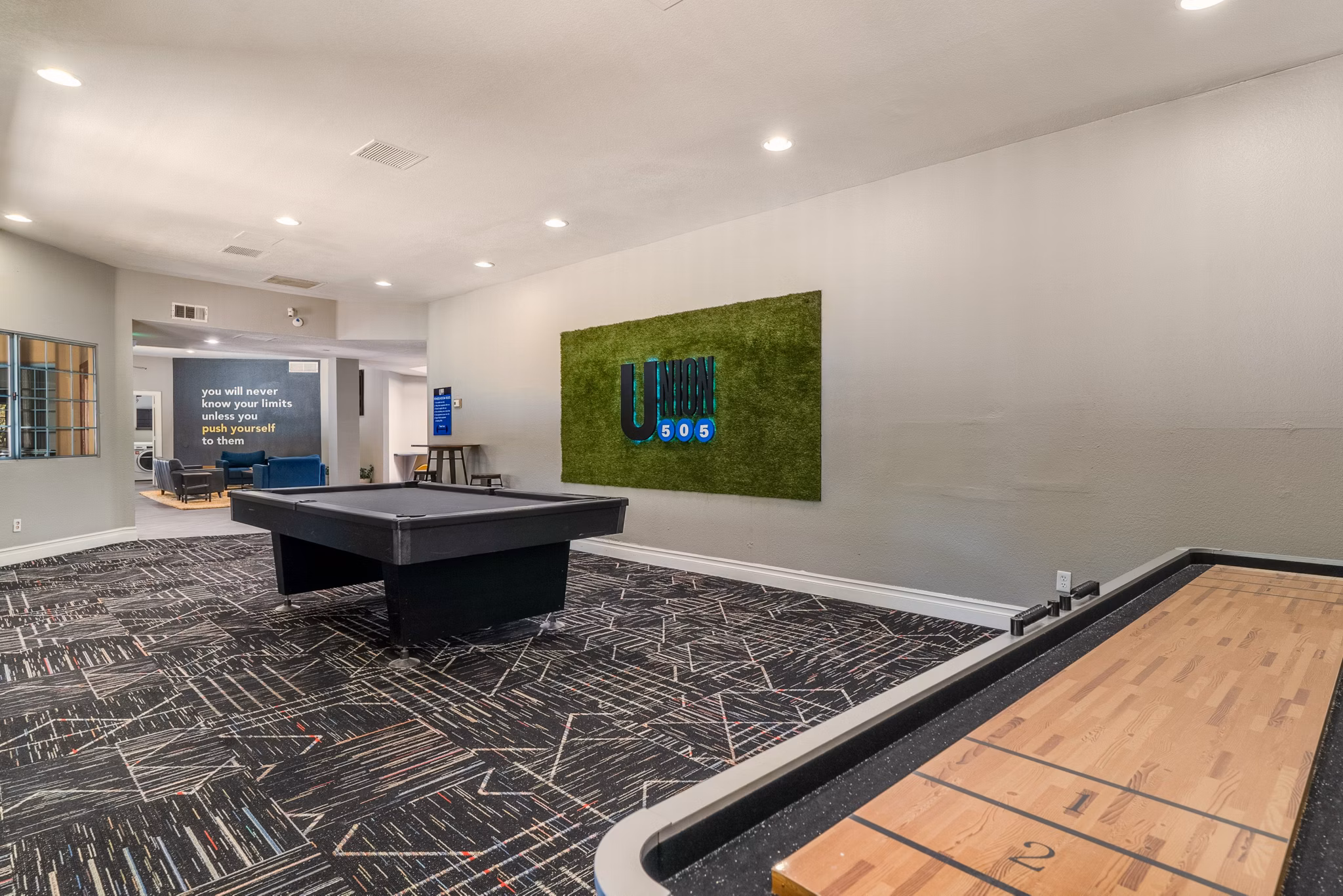 game room at Union 505 Apartments