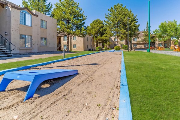 Basketball court with modern features at Union 505 Apartments, offering recreational activities for residents