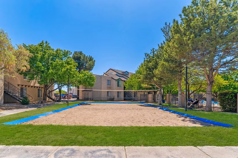 Sport court for multi-sport activities at Union 505 Apartments, featuring well-maintained surfaces and modern design elements for residents to enjoy