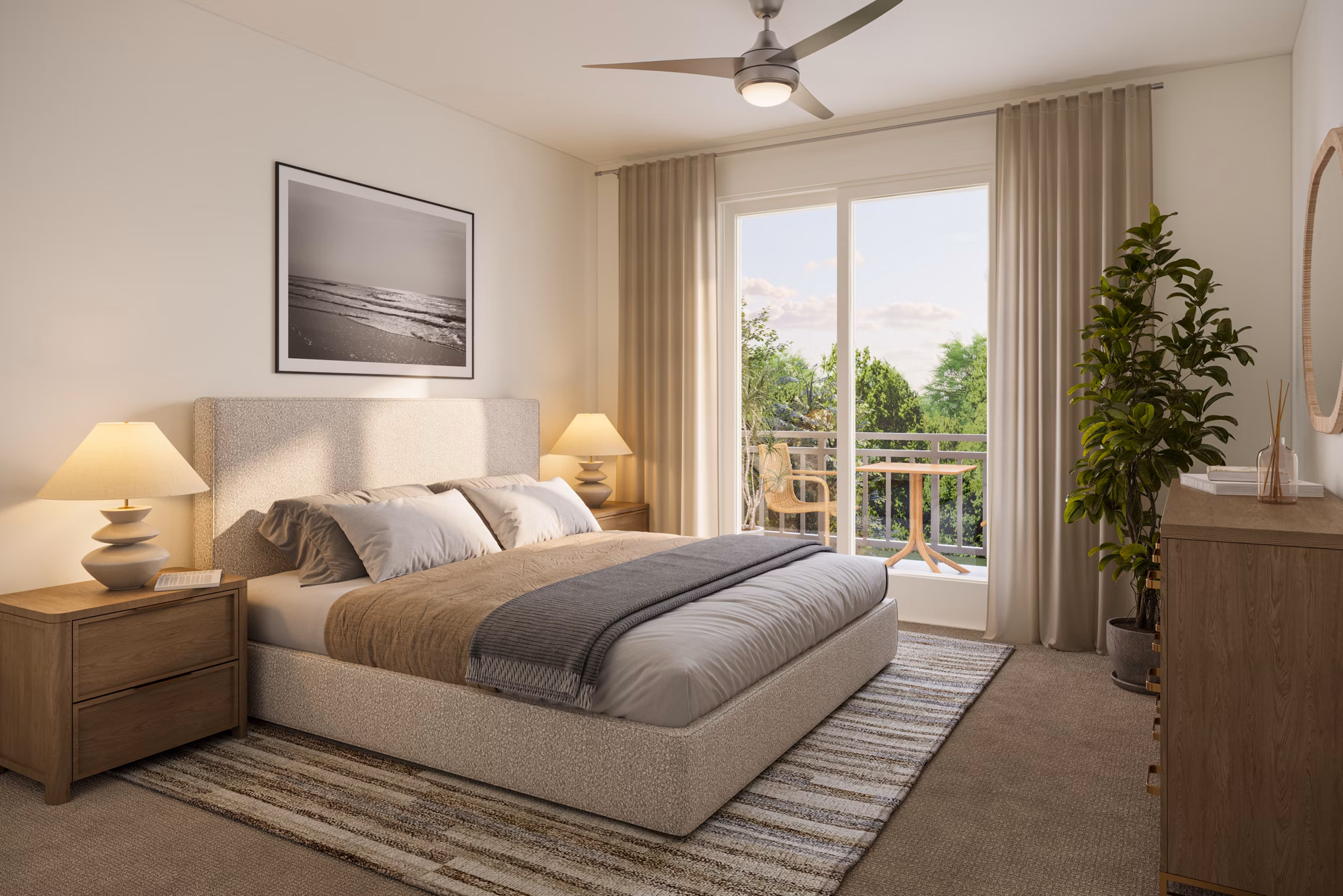 bedroom at Harbor Park Apartments