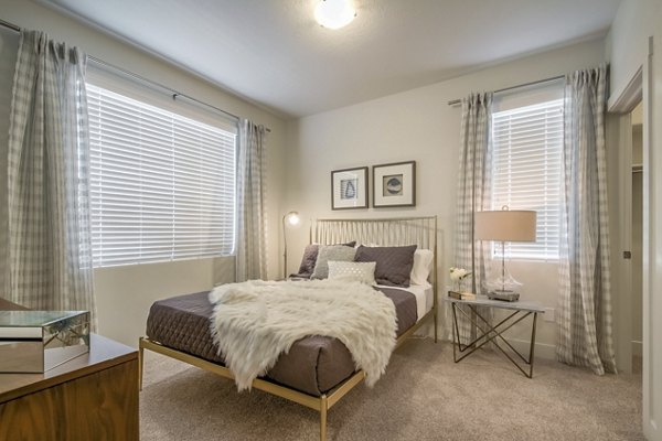 bedroom at One West Apartments