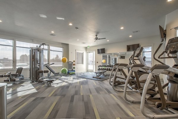 Fitness center with state-of-the-art equipment at One West Apartments offering luxurious living experiences