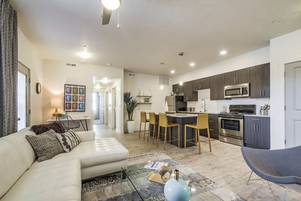 living room at One West Apartments