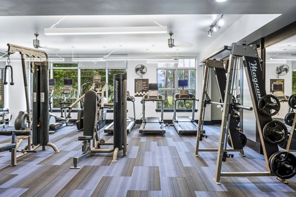 fitness center at Memorial Hills Apartments