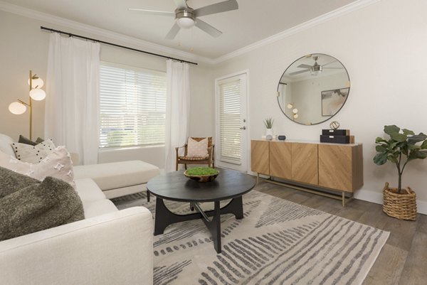 living room at CityScape at Lakeshore Apartments