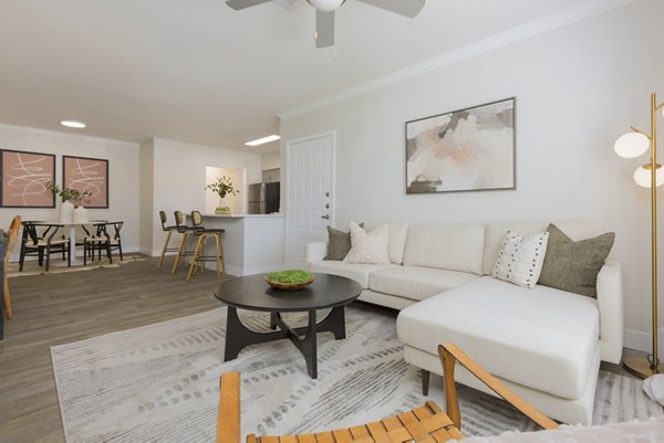 living room at CityScape at Lakeshore Apartments