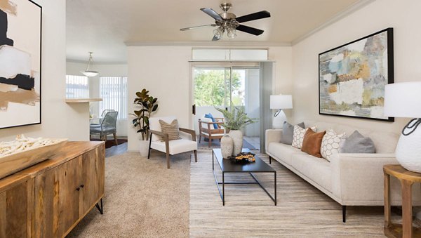 living room at CityScape at Lakeshore Apartments