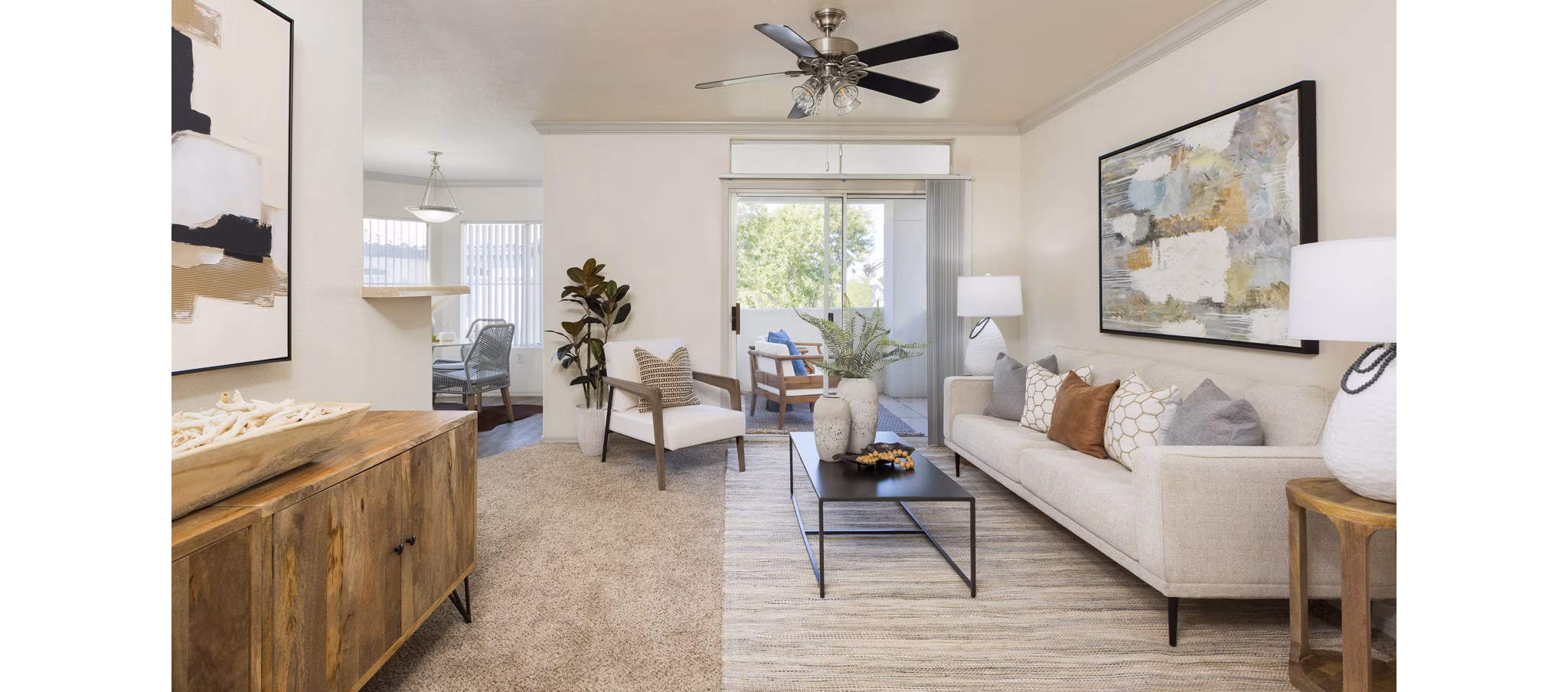 living room at CityScape at Lakeshore Apartments