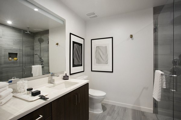 bathroom at ALX Apartments