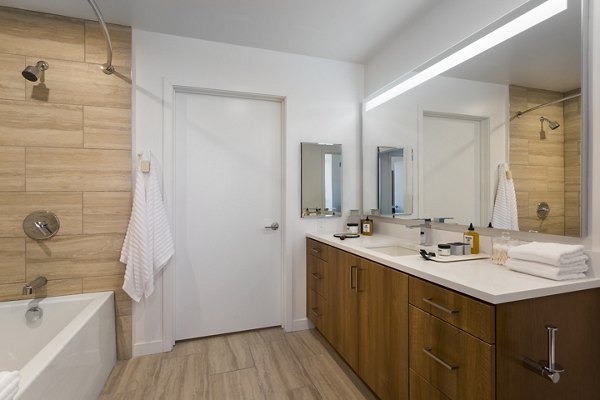 bathroom at ALX Apartments