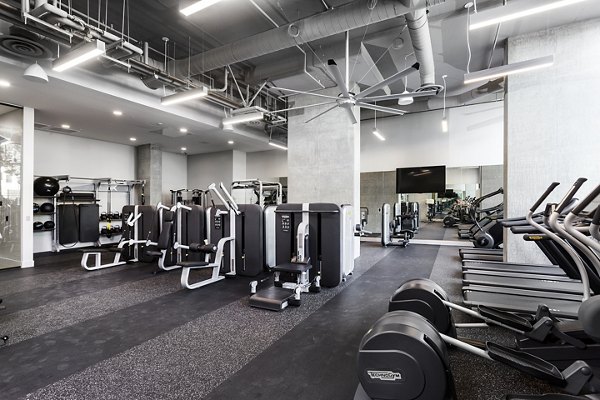 fitness center at ALX Apartments