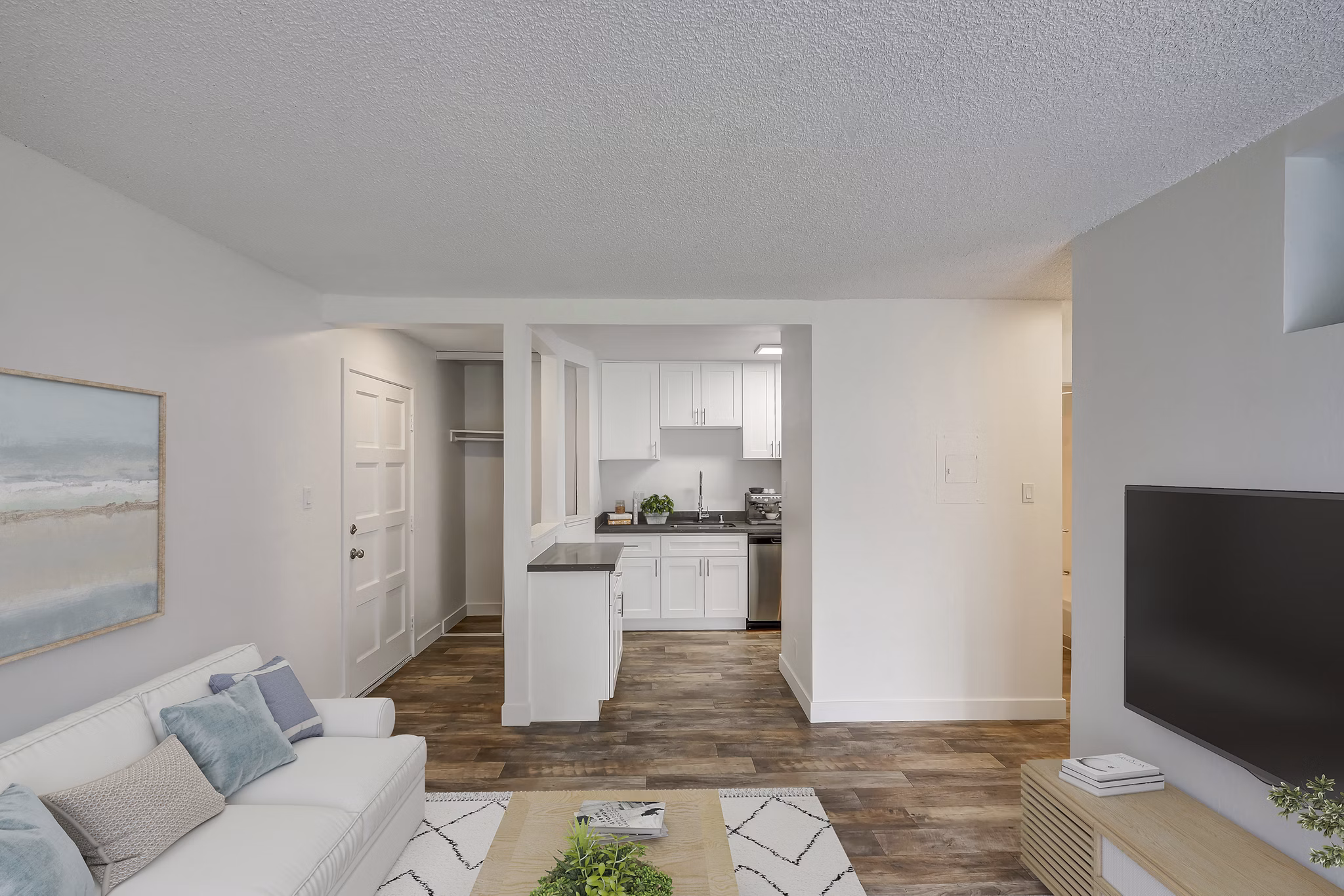 living room at Cypress Point Apartments