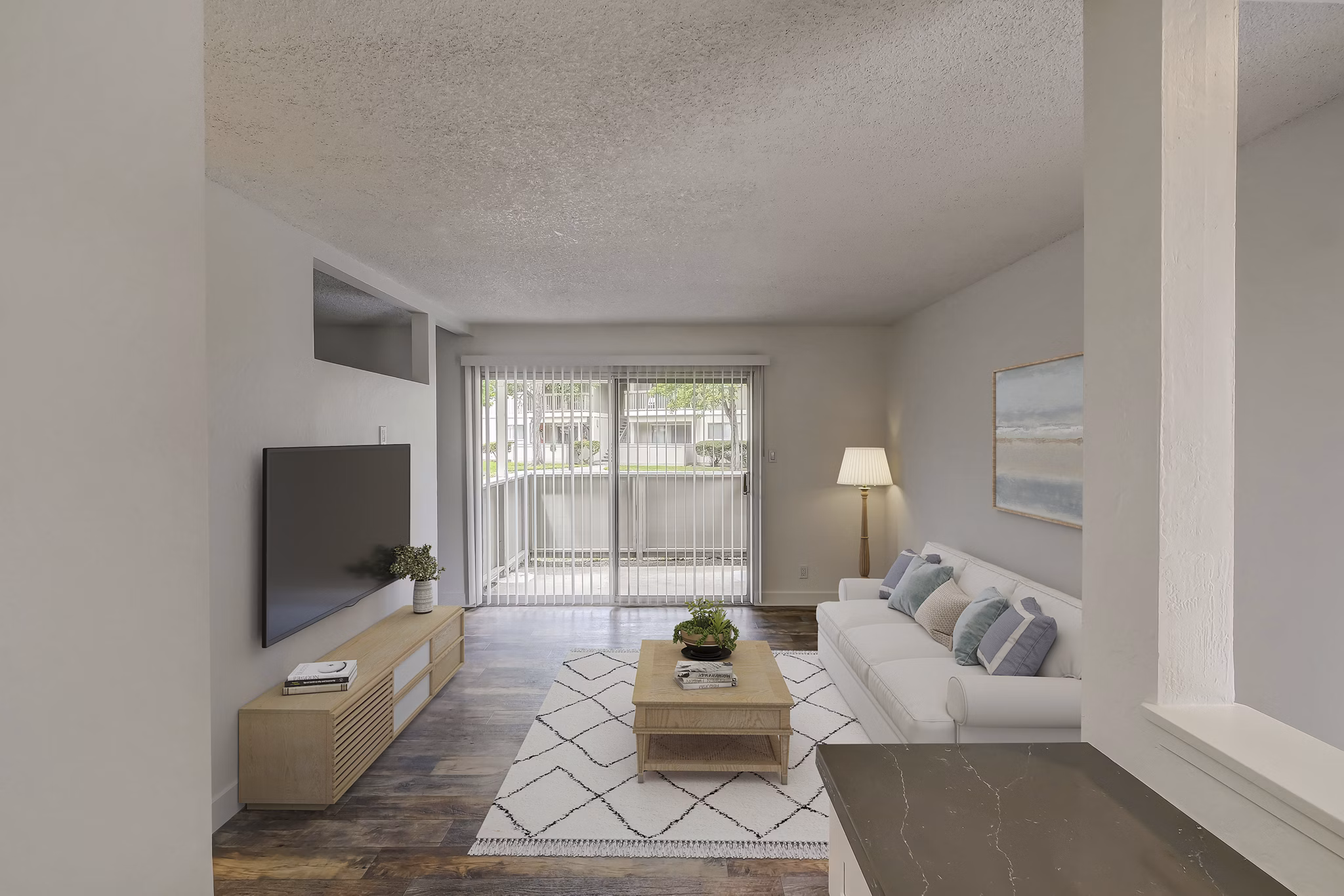 living room at Cypress Point Apartments