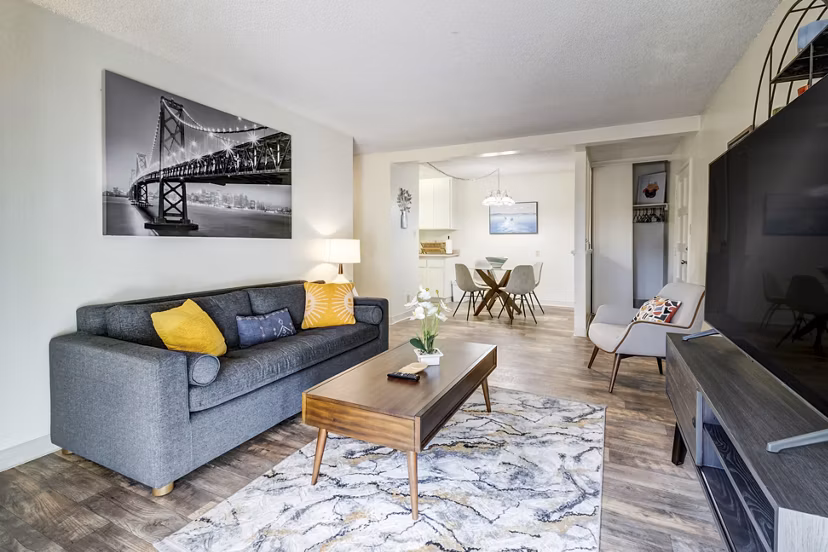 living room at Cypress Point Apartments