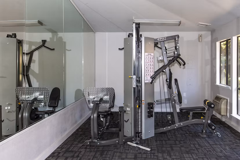 State-of-the-art fitness center with modern equipment at Monte Vista Apartments