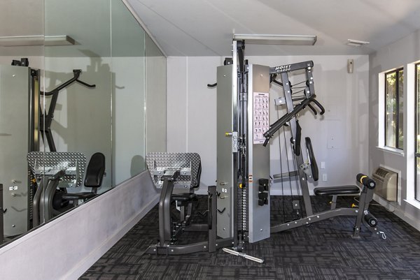 State-of-the-art fitness center with modern equipment at Monte Vista Apartments