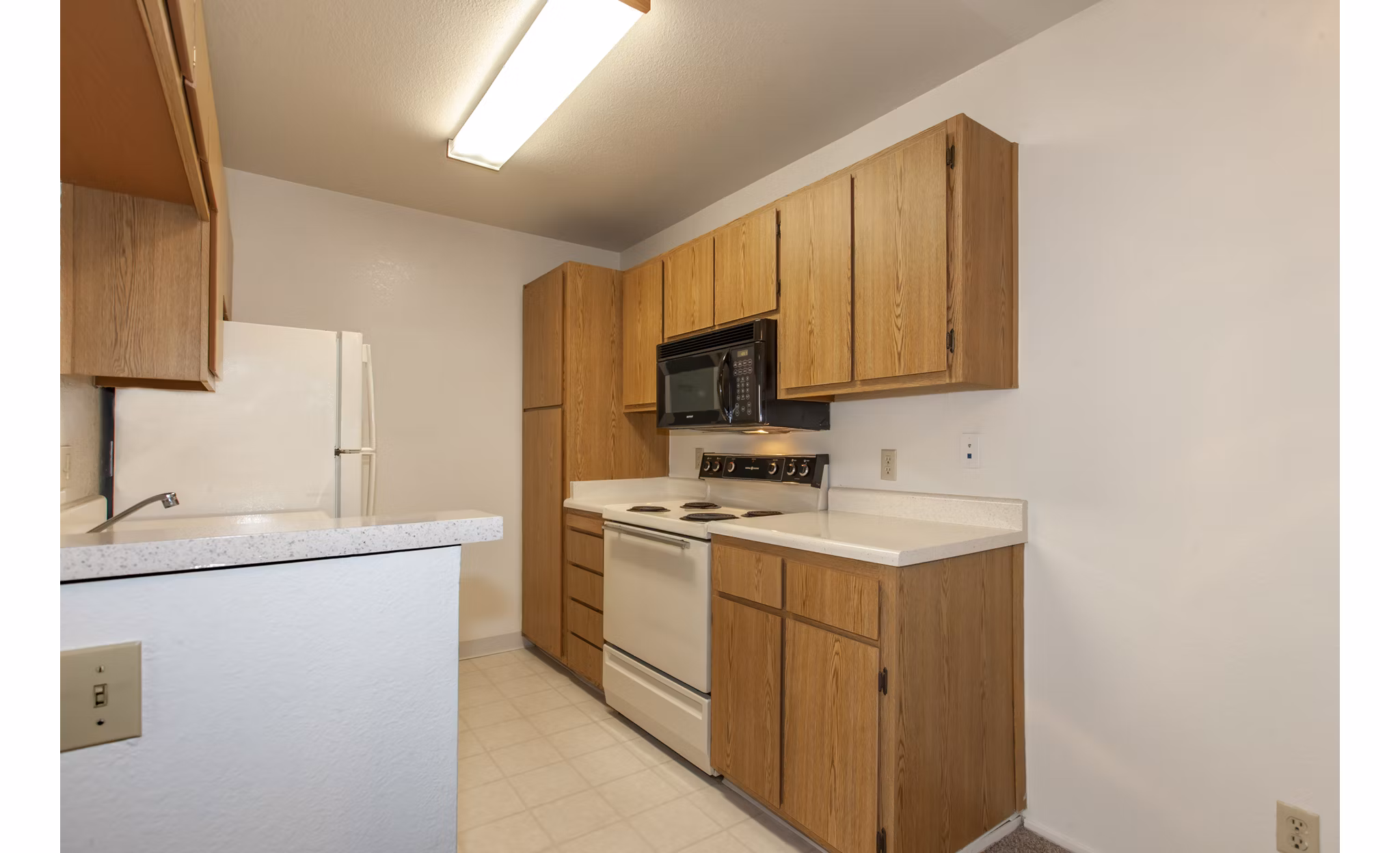 Modern kitchen with stainless steel appliances at Monte Vista Apartments, offering luxury living at Greystar's premium property