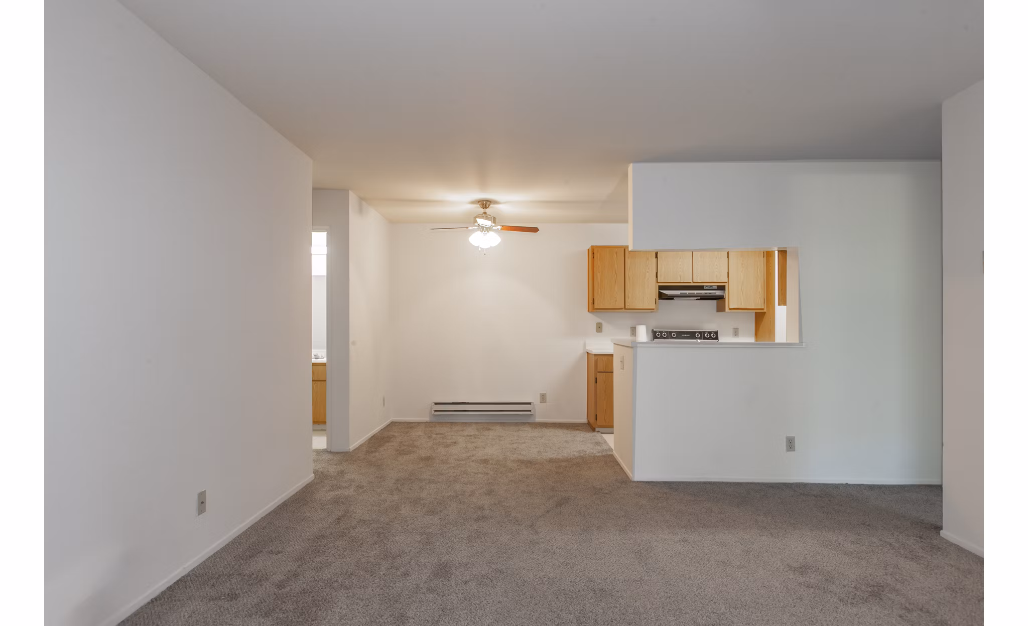Spacious living room featuring stylish furnishings in Monte Vista Apartments