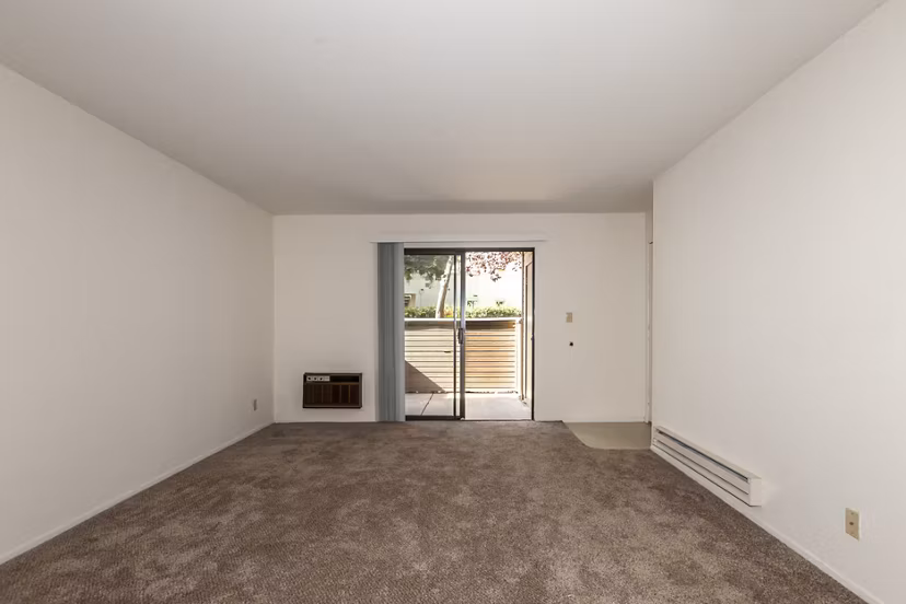 Spacious living room with modern decor at Monte Vista Apartments