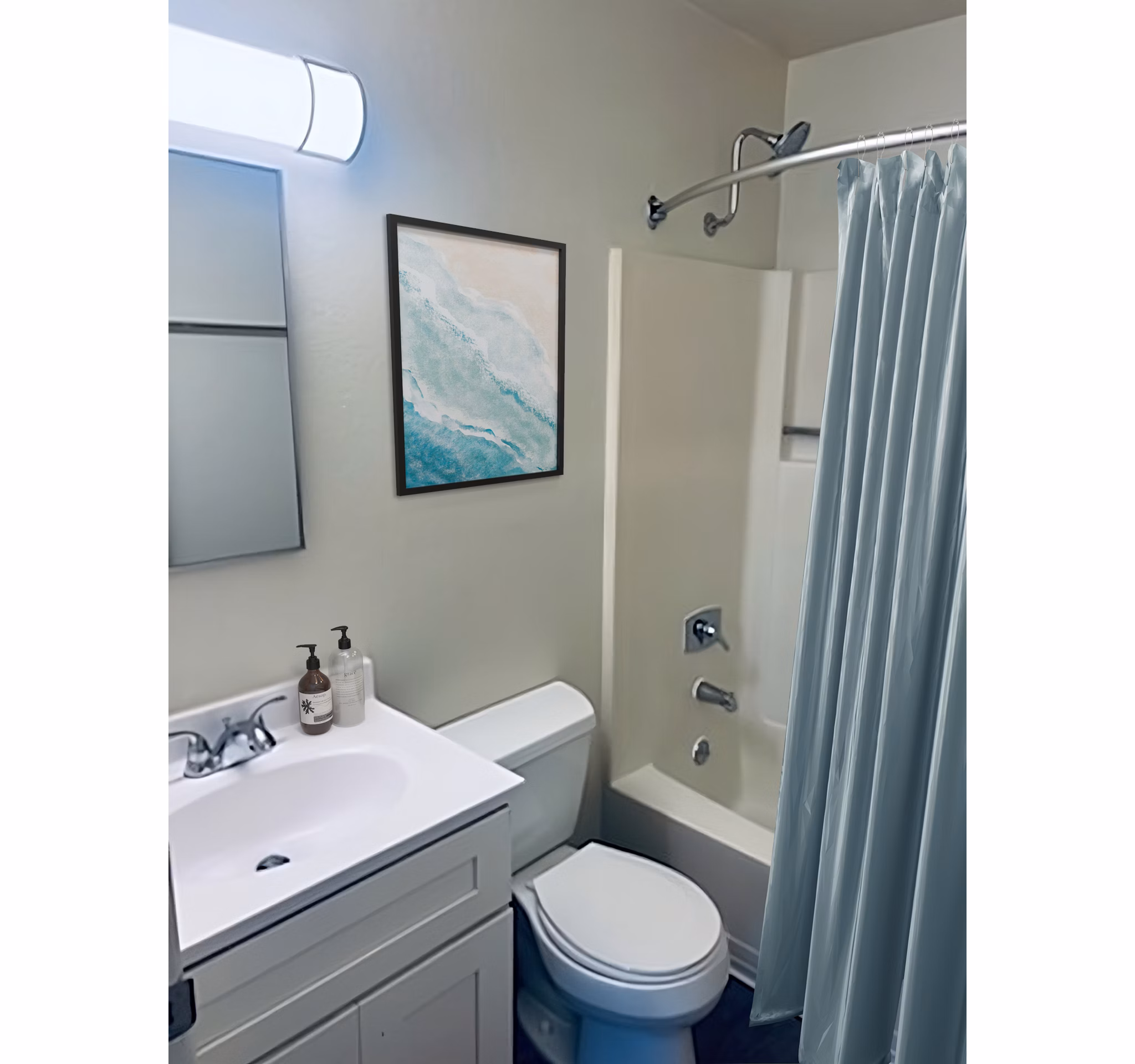 bathroom at Landing at Capitola Apartments