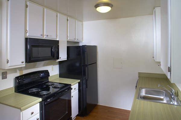 kitchen at the Landing at Capitola Apartments