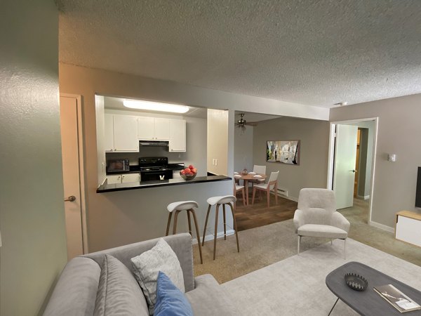 Brookside Apartments: Modern kitchen with stainless steel appliances and granite countertops
