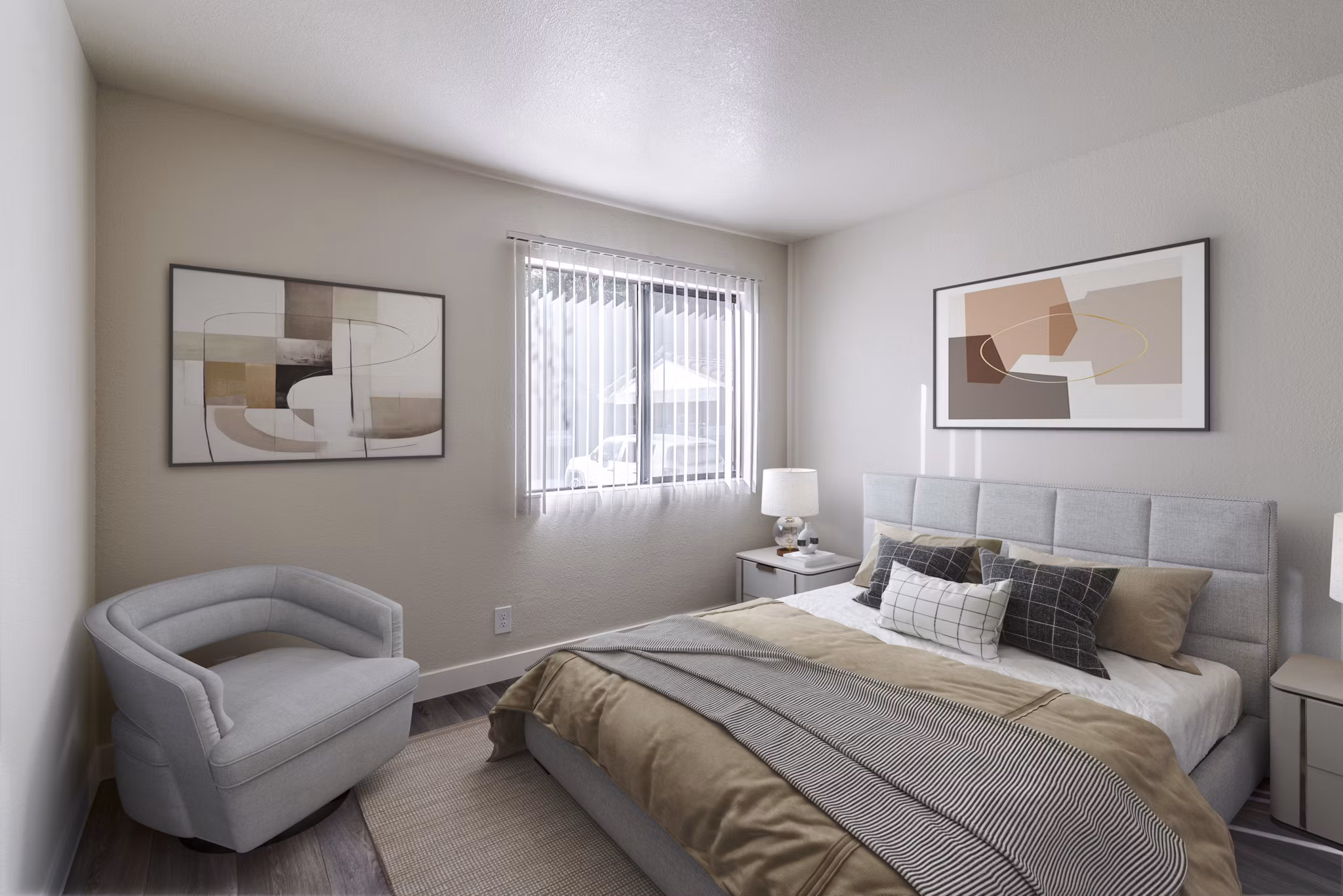 bedroom at Mission Pines Apartments