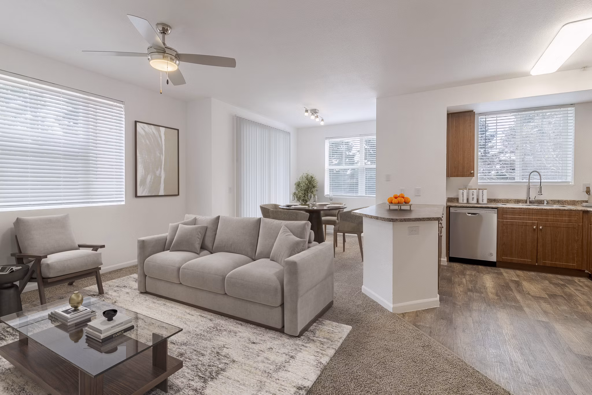 living room at Morgan Park Apartments