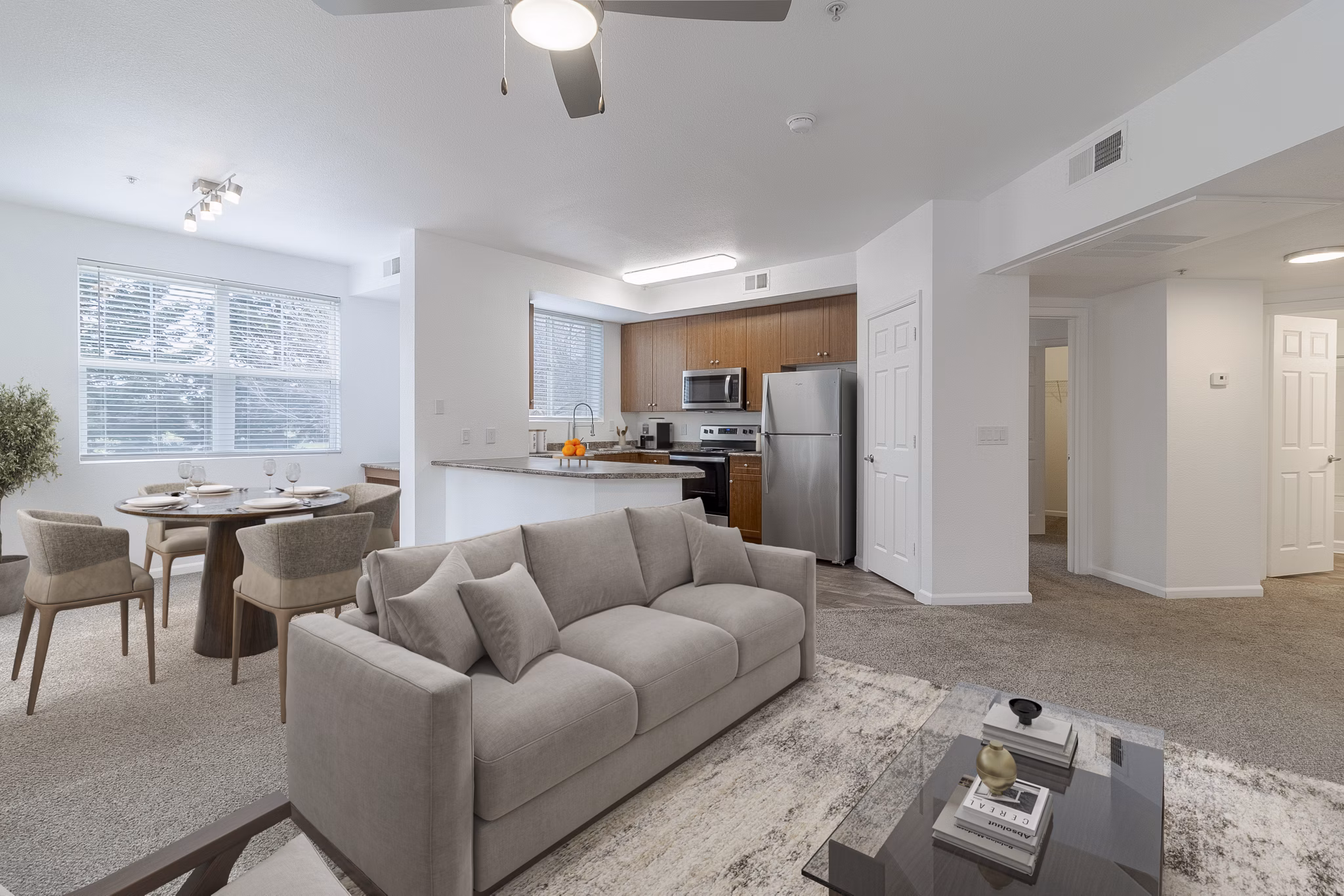 living room at Morgan Park Apartments