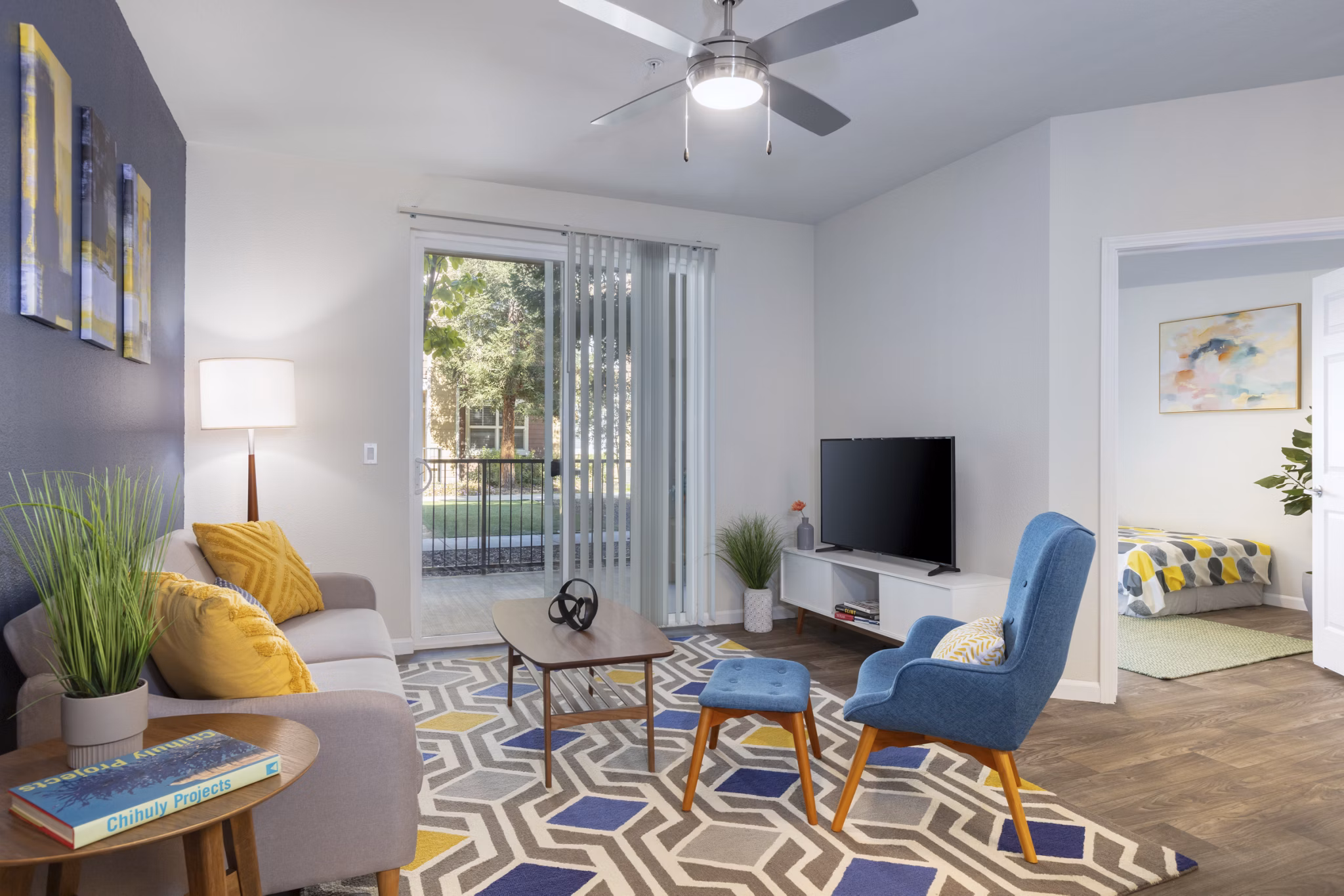 living room at Morgan Park Apartments
