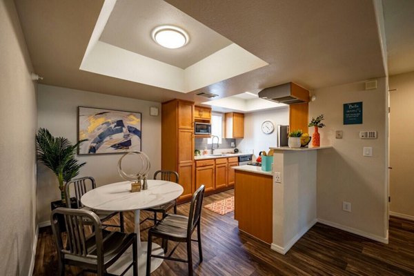 dining area at The Bella Apartments