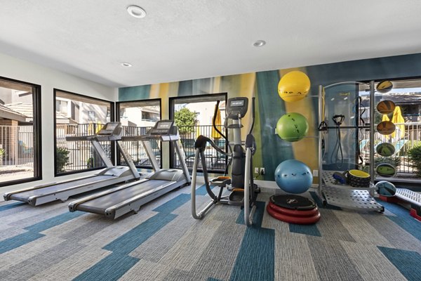 fitness center at The Bella Apartments