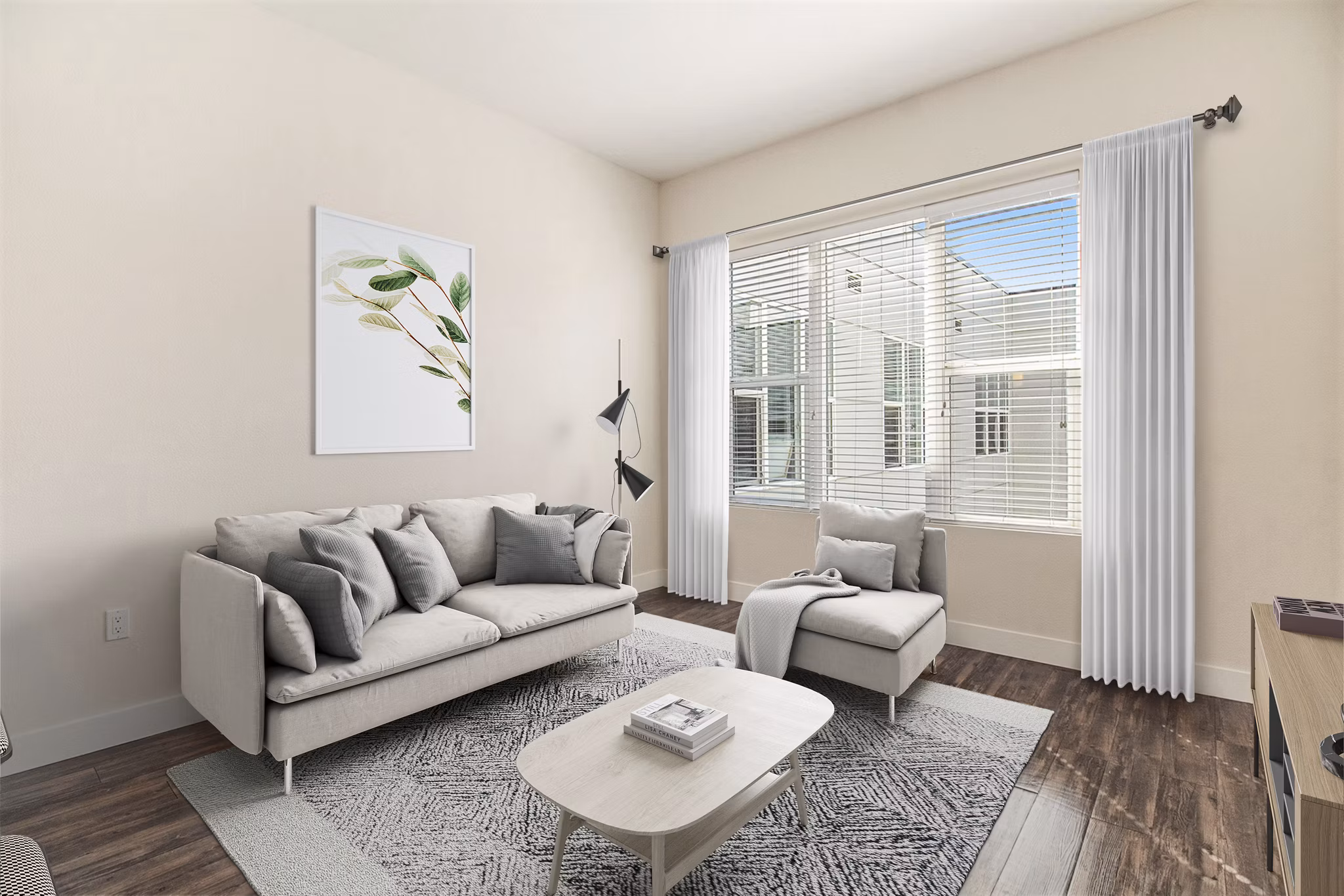 Living Room at Highlands 32 Apartments
