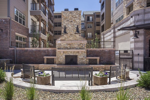 fire pit at Village at Aspen Place Apartments