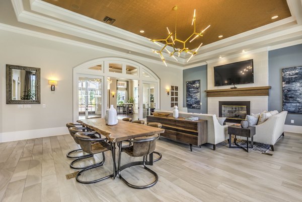 The Paseo at Town Center clubhouse: Elegant clubhouse with modern furnishings in luxury apartments