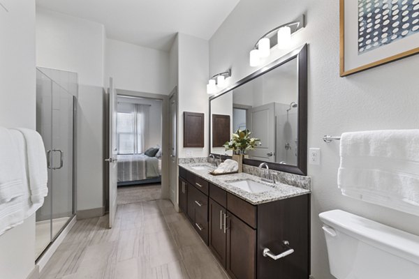 bathroom at The Sterling at Oak Hills Apartments