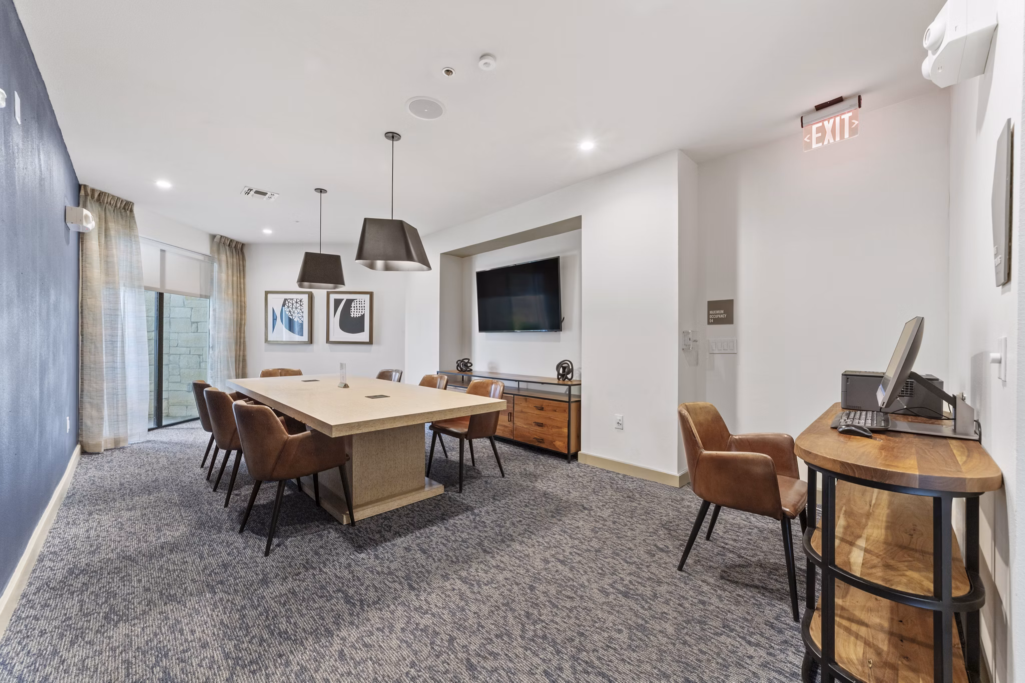 home office at The Sterling at Oak Hills Apartments
