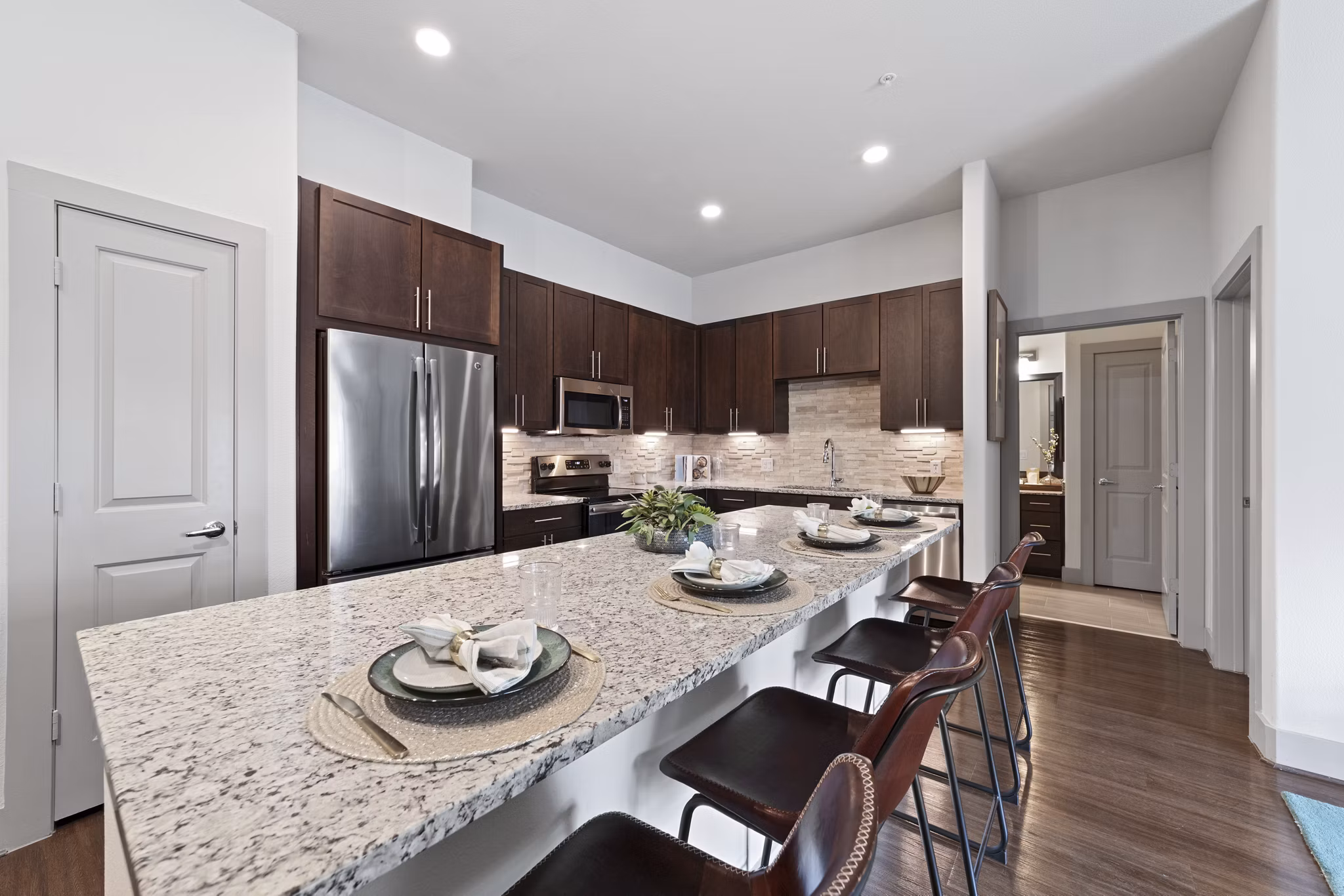 kitchen at The Sterling at Oak Hills Apartments