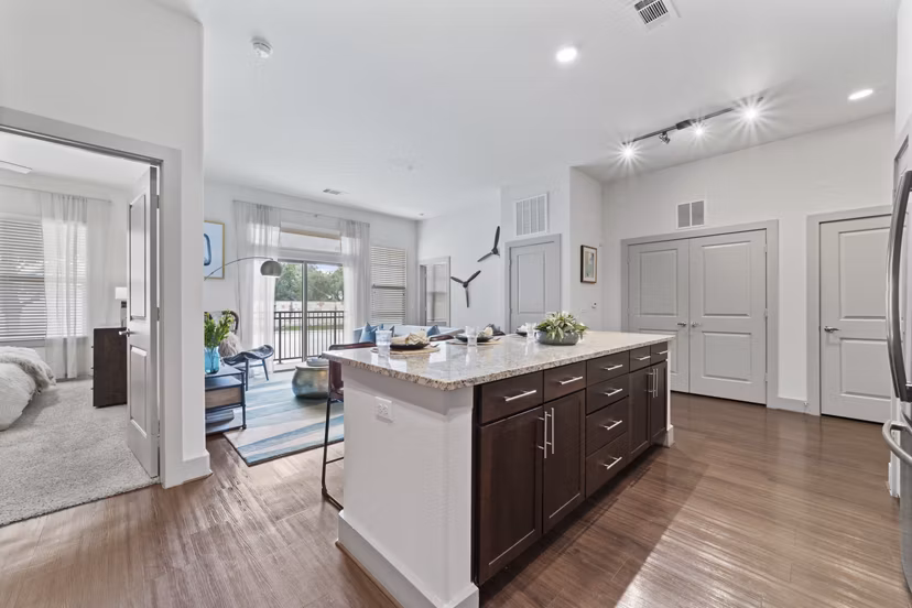 living room at The Sterling at Oak Hills Apartments