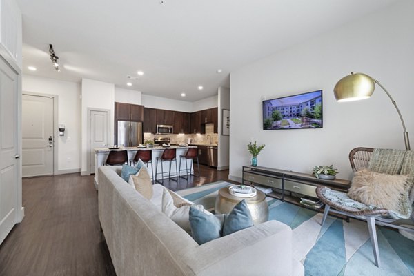 living room at The Sterling at Oak Hills Apartments