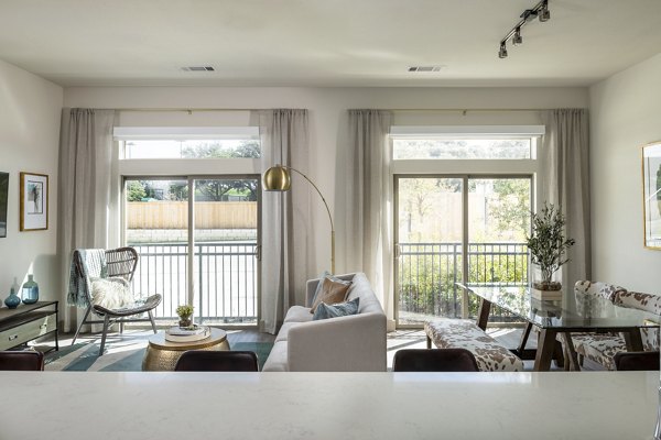 living room at The Sterling at Oak Hills Apartments