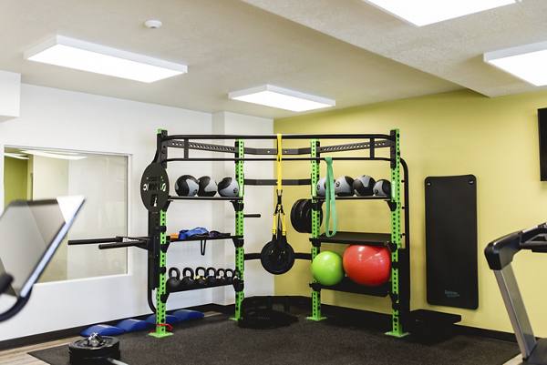 fitness center at City Garden Apartments