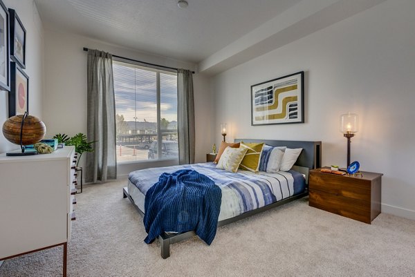 bedroom at Meridian Apartments