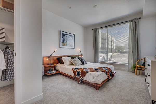 bedroom at Meridian Apartments