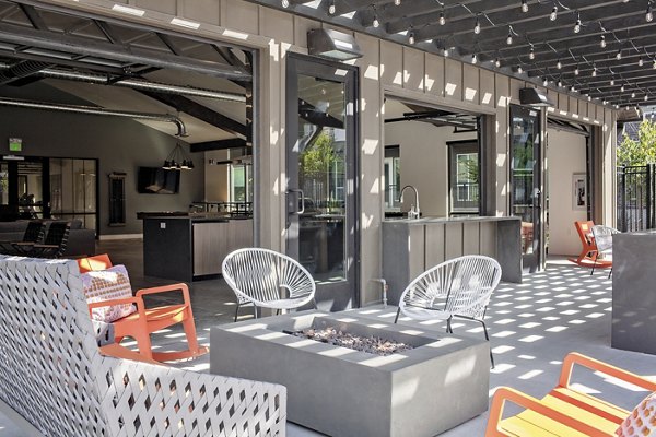 Elegant clubhouse with modern design at Meridian Apartments