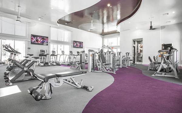 fitness center at Elysian at the District Apartments 